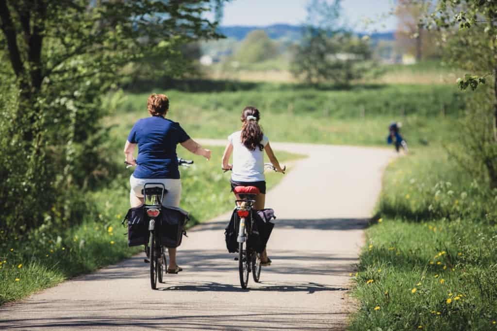 Fietsers bij Geestmerambacht